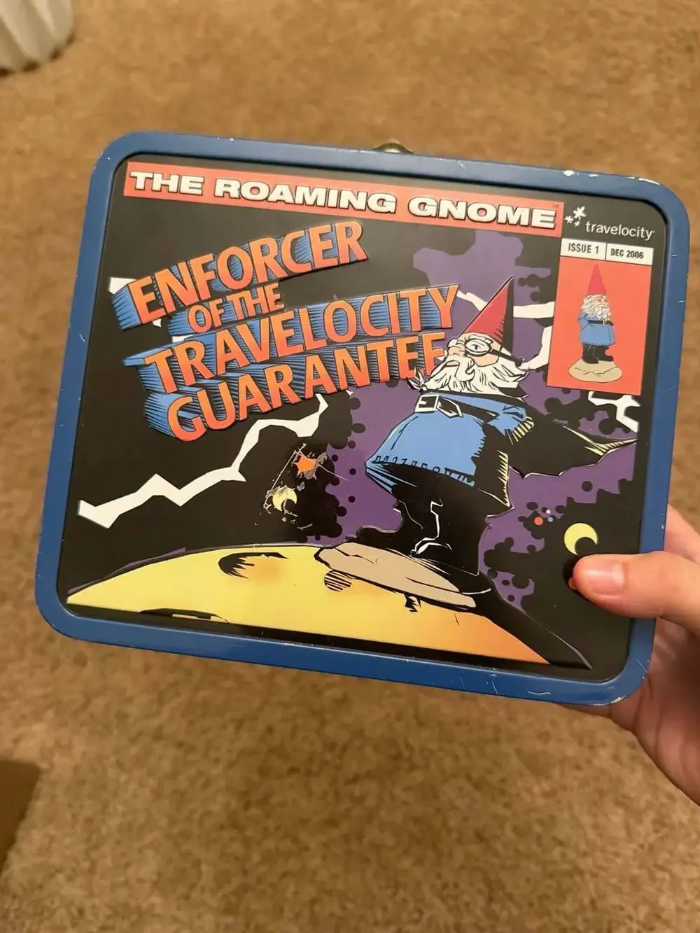 Travelocity The Roaming Gnome Enforcer of the Travelocity Guarantee Lunchbox